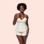 SHORT DOLL ALCINHA MICROFIBRA - PEROLA