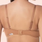 SUTIÃ MEIA TAÇA COM BOJO E ARO E COM BASE EMBUTIDA EM MICROFIBRA - AMENDOA