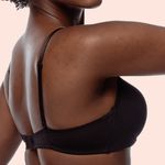 SUTIÃ MEIA TAÇA COM BOJO E ARO E COM BASE EMBUTIDA EM MICROFIBRA - PRETO