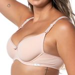 SUTIÃ CURVES SEM BOJO COM ARO MEIA TAÇA EM MICROFIBRA - BASE