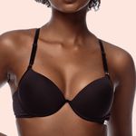 SUTIÃ PUSH-UP COM BOJO E ARO INTEIRIÇO EM MICROFIBRA - PRETO