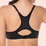 SUTIÃ NADADOR COM BOJO E ARO EM MICROFIBRA - PRETO