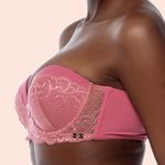 SUTIÃ TOMARA QUE CAIA COM BOJO E COM ARO EM RENDA E MICROFIBRA - SANDIA