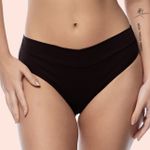 KIT CALCINHA ALGODÃO CINTURA ALTA - COM 03 PEÇAS - MARFIM/CHOCOLATE/PRETO