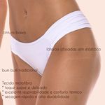CALCINHA BIQUINI LATERAIS FRANZIDAS - BRANCO