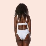CALCINHA HOT PANT CÓS ALTO COM LATERAL DUPLA - BRANCO