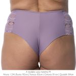 Calcinha Hot Pant Renda com Fio Duplo Microfibra - SATIN