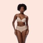 CALCINHA FIO DUPLO HOT PANT CINTURA ALTA - CHOCOLATE