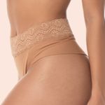 KIT CALCINHA MICROFIBRA FIO DUPLO CÓS EM RENDA - COM 03 PEÇAS - CAST/MAJ/AMEN