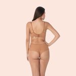 SUTIÃ REFORÇADO COM ALTA SUSTENTAÇÃO COM BOJO E ARO EM MICROFIBRA - AMENDOA