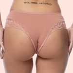 CALCINHA CÓS ALTO TANGA RENDA E MICROFIBRA - CALLAS