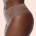 Kit Calcinha Microfibra Cós em Renda com 3 Peças - CALLAS/CASTANHO/SENSUALE