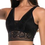 TOP EM RENDA SEM ARO COM BOJO MACIO E ALONGADO - PRETO