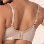 SUTIÃ REFORÇADO COM ALTA SUSTENTAÇÃO COM BOJO E ARO EM MICROFIBRA - CHOCOLATE