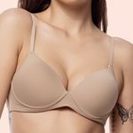 SUTIÃ SEM ARO COM BOJO SOFT EM MICROFIBRA - CHOCOLATE