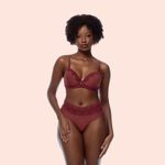 SUTIÃ MEIA TAÇA COM BOJO E ARO EM MICROFIBRA E RENDA - SENSUALE