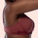 SUTIÃ MEIA TAÇA COM BOJO E ARO EM MICROFIBRA E RENDA - SENSUALE