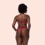 SUTIÃ MEIA TAÇA COM BOJO E ARO EM MICROFIBRA E RENDA - SENSUALE