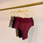 KIT CALCINHA ALGODÃO CÓS EM RENDA - COM 03 PEÇAS - PRETO/SENSUALE/CHOCOLATE