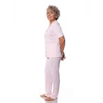 PIJAMA AMERICANO LONGO LIGANETE - ROSA DELICATI