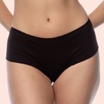 KIT DE CALCINHA HOT PANTS ALGODÃO - COM 03 PEÇAS - MARFIM/CHOCOLATE/PRETO