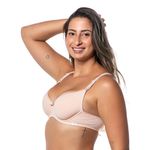 SUTIÃ CURVES SEM BOJO COM ARO MEIA TAÇA EM MICROFIBRA - BASE