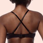 SUTIÃ PUSH-UP COM BOJO E ARO INTEIRIÇO EM MICROFIBRA - PRETO