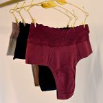 KIT CALCINHA ALGODÃO CÓS EM RENDA - COM 03 PEÇAS - PRETO/SENSUALE/CHOCOLATE