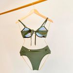 CALCINHA LISA PLISSADA BIQUINI - VERDE MAJOR