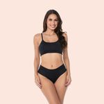 TOP SEM ARO COM BOJO REMOVÍVEL EM MICROFIBRA - PRETO