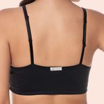 TOP SEM ARO COM BOJO REMOVÍVEL EM MICROFIBRA - PRETO