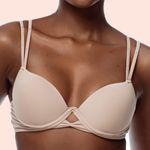 SUTIÃ PUSH-UP COM BOJO E ARO INTEIRIÇO EM MICROFIBRA - CHOCOLATE