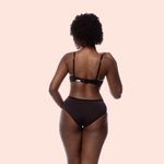 SUTIÃ MEIA TAÇA COM BOJO E ARO E COM BASE EMBUTIDA EM MICROFIBRA - PRETO