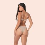 SUTIÃ SEM ARO COM BOJO MACIO TRIÂNGULO EM MICROFIBRA - CHOCOLATE