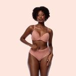 SUTIÃ MEIA TAÇA COM BOJO E ARO EM MICROFIBRA E RENDA - CALLAS