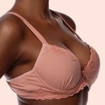 SUTIÃ MEIA TAÇA COM BOJO E ARO EM MICROFIBRA E RENDA - CALLAS