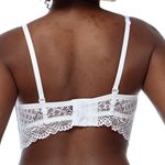 SUTIÃ CORPETE SEM BOJO E COM ARO EM RENDA - BRANCO