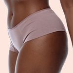 KIT DE CALCINHA HOT PANTS ALGODÃO - COM 03 PEÇAS - CHOCOLATE/MESCLA/SATIN