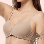 SUTIÃ SEM ARO COM BOJO SOFT EM MICROFIBRA - CHOCOLATE