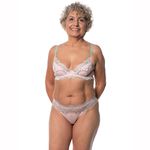 CALCINHA FIO DUPLO CÓS EM RENDA - ROSA DELICATI