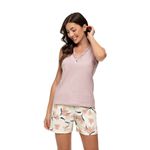 1901051 PIJAMA REGATA ALGODAO PENTEADO - ROSA
