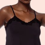 CAMISOLA SEM BOJO FENDA BASICA MICROFIBRA - PRETO