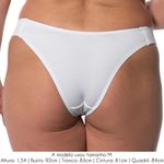 CALCINHA TANGA COM ESPUMINHA NA LATERAL - BRANCO