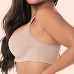 SUTIÃ REFORÇADO COM ALTA SUSTENTAÇÃO COM BOJO E ARO EM MICROFIBRA - CHOCOLATE