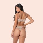 SUTIÃ REFORÇADO COM ALTA SUSTENTAÇÃO COM BOJO E ARO EM MICROFIBRA - CHOCOLATE