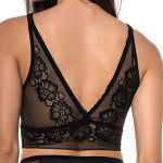 TOP EM RENDA SEM ARO COM BOJO MACIO E ALONGADO - PRETO