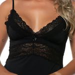CAMISOLA SEM BOJO FLUITY COM RENDA - PRETO