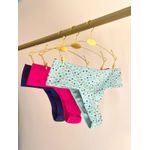 KIT CALCINHA MICROFIBRA FIO DUPLO - COM 03 PEÇAS - MARINHO/CORACAO/PINK