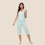 1901006 PIJAMA REGATA E CAPRI POA VISCOLYCRA - VERDE MINT