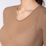 00845 CAMISETE LOBA FIO 60 - PO DE ARROZ